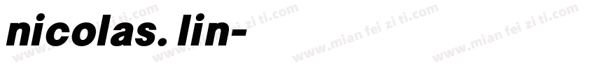 nicolas. lin字体转换